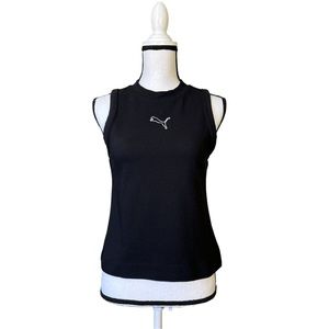 Puma Women’s Graphic Athletic Black Textured Summer Tank Top
